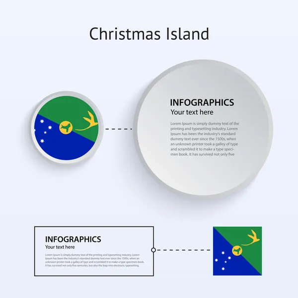 Isola di Natale Paese Set di Banner . — Vettoriale Stock