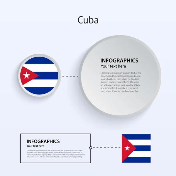 Cuba land set van banners. — Stockvector