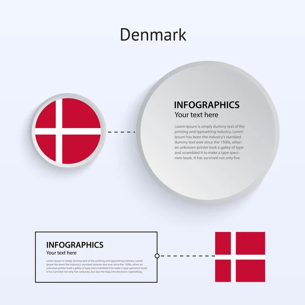 Dänemark Land Reihe von Bannern. — Stockvektor