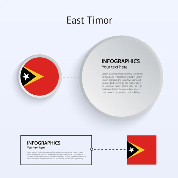 Východní timor země sada bannerů. — Stockový vektor