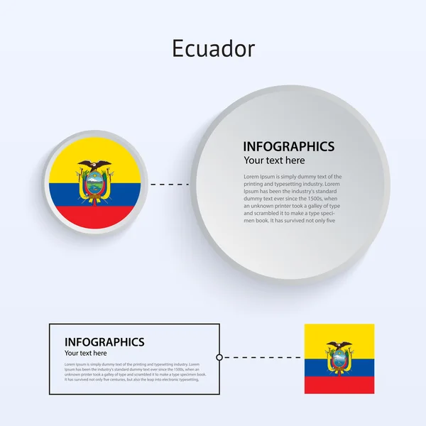 Ekwador kraju zestaw bannerów. — Wektor stockowy