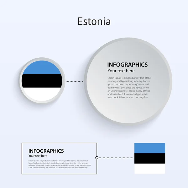 Estonia País Conjunto de Banners . — Archivo Imágenes Vectoriales