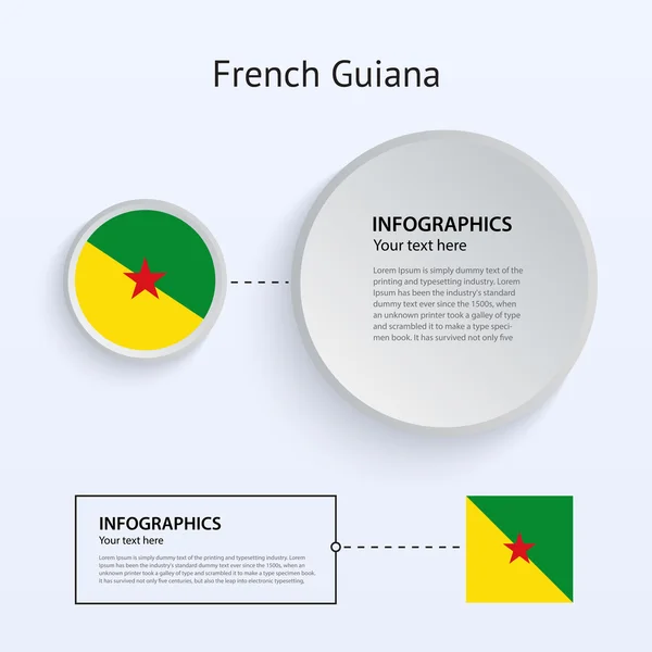 French Guiana Country Set of Banners. — Stock Vector