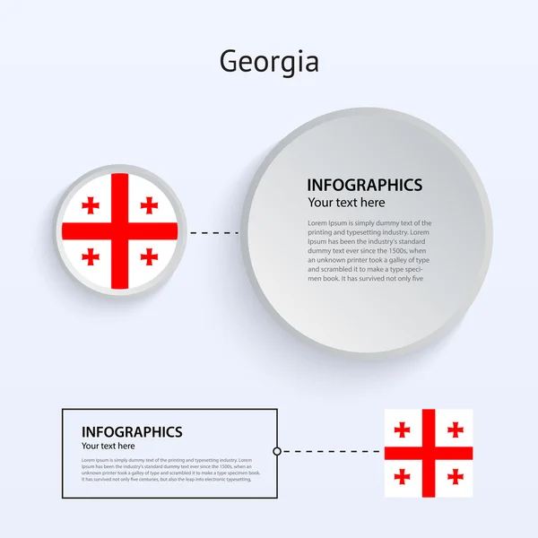 Georgia País conjunto de banners . — Vector de stock