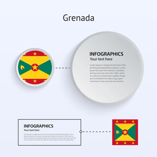 Grenada kraju zestaw bannerów. — Wektor stockowy