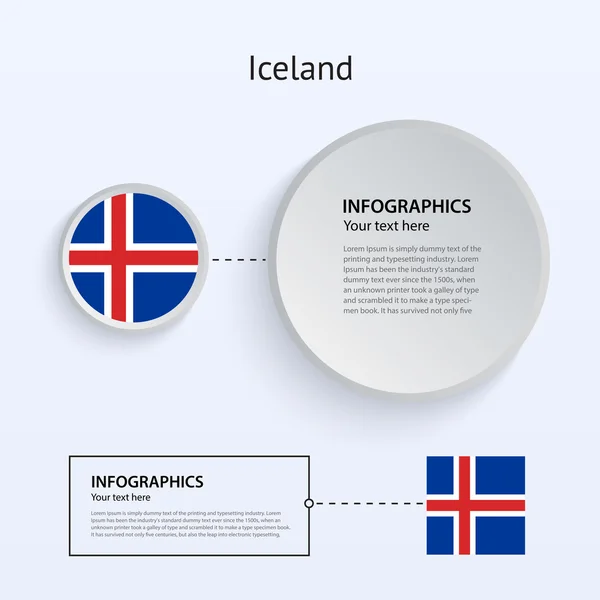 Island land uppsättning banners. — Stock vektor