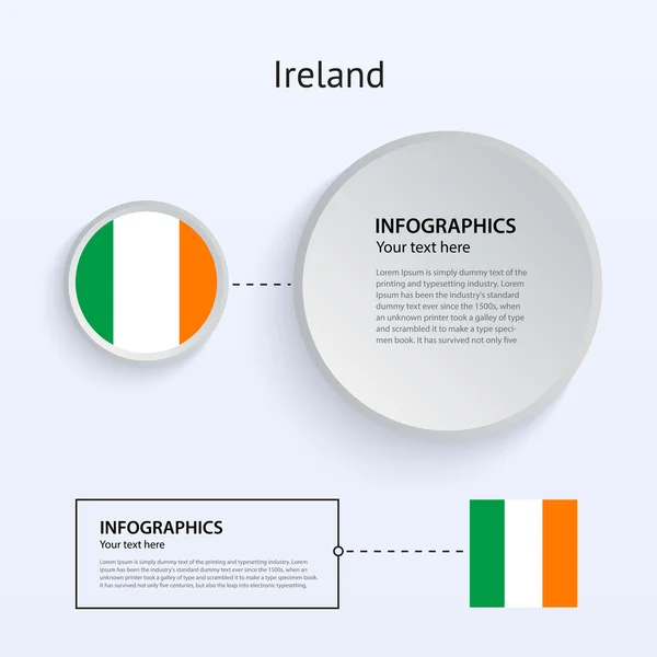 Irlanda País Conjunto de Banners . —  Vetores de Stock