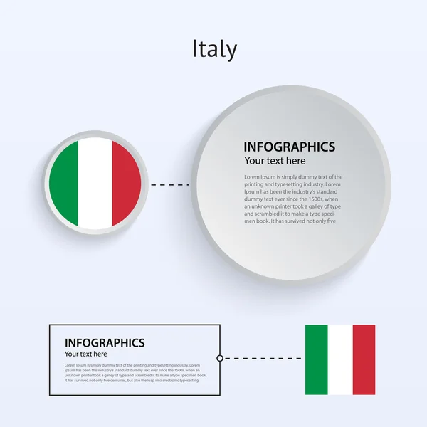 Itálie země sada bannerů. — Stockový vektor