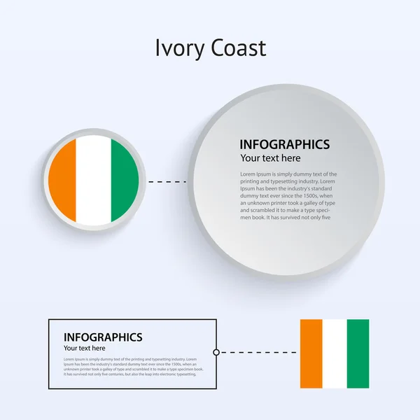 バナーのアイボリー ・ コースト国セット. — ストックベクタ