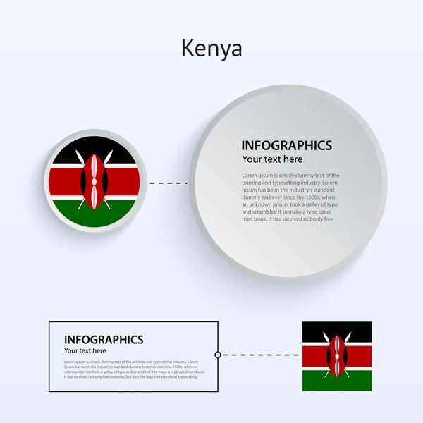 Kenia country set von bannern. — Stockvektor