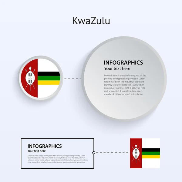 KwaZulu ülke set afiş. — Stok Vektör