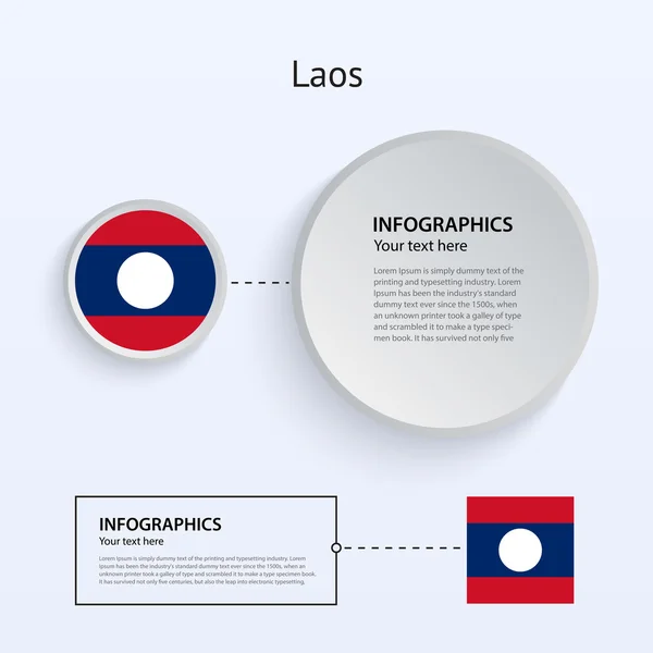 Laos Country Set de bannières . — Image vectorielle