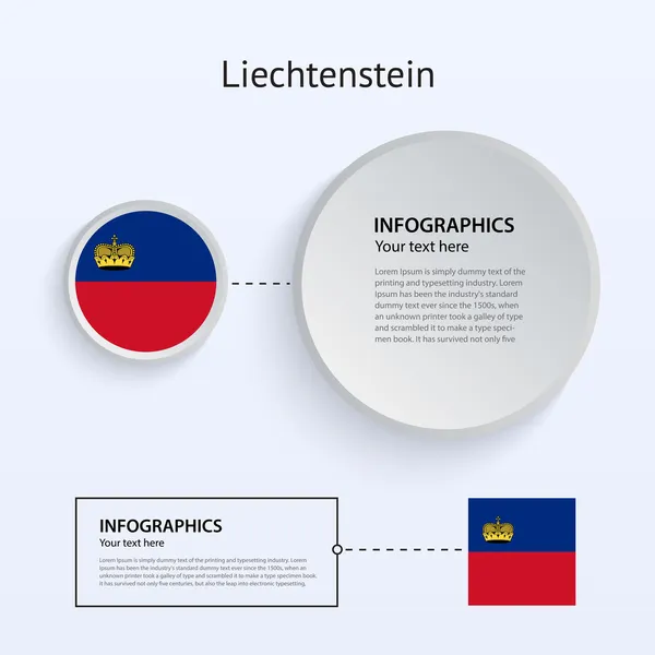 Liechtenstein land set van banners. — Stockvector