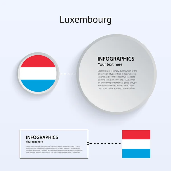 Luxemburger Länderbanner. — Stockvektor