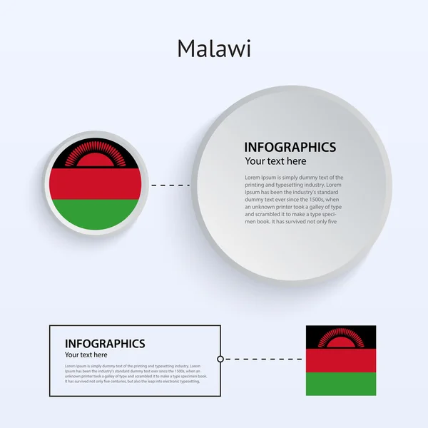 Malawi Ensemble de bannières pays . — Image vectorielle