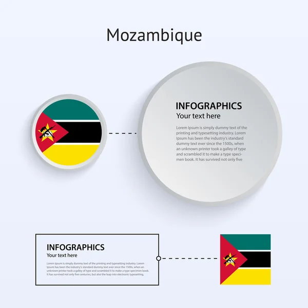 Mozambique Country Set of Banners. — Stock Vector