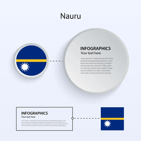 Nauru ülke set afiş. — Stok Vektör