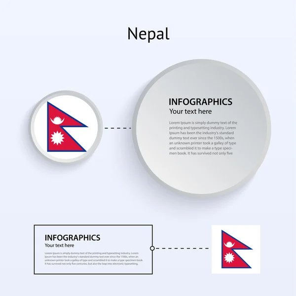 Nepal kraju zestaw bannerów. — Wektor stockowy