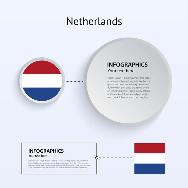 Países Bajos Country Set de Banners . — Vector de stock