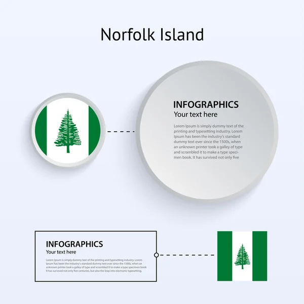 Norfolk Island Country Set de Banners . — Vector de stock