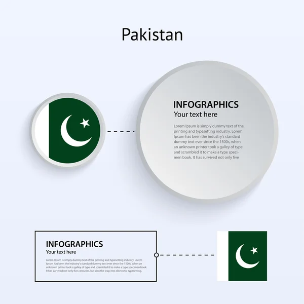 Pakistan ülke set afiş. — Stok Vektör