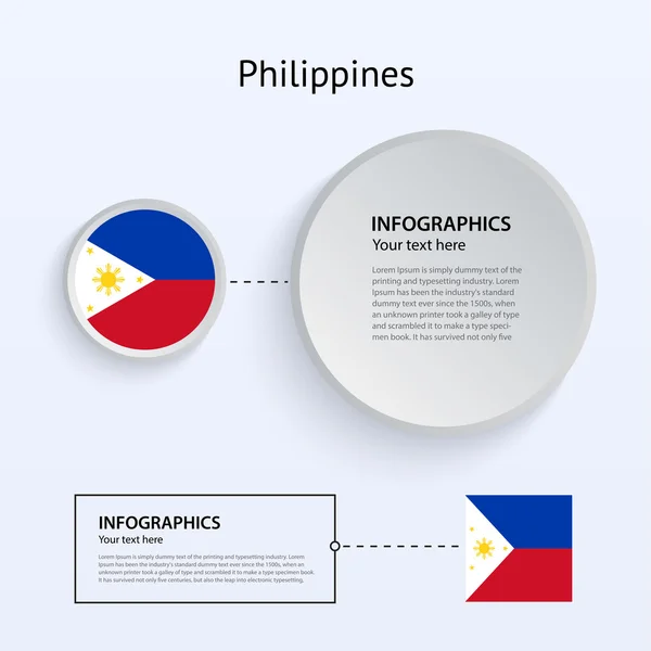 Filipinas país conjunto de banners . — Vector de stock