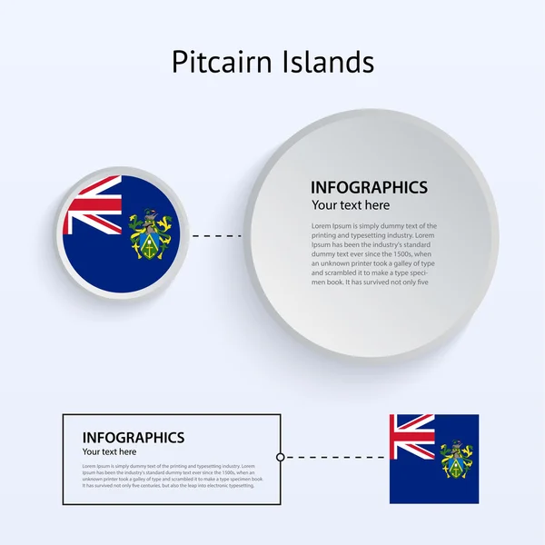 Pitcairn Adaları ülke set afiş. — Stok Vektör