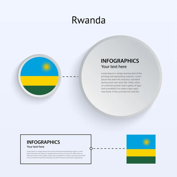 Rwanda kraju zestaw bannerów. — Wektor stockowy