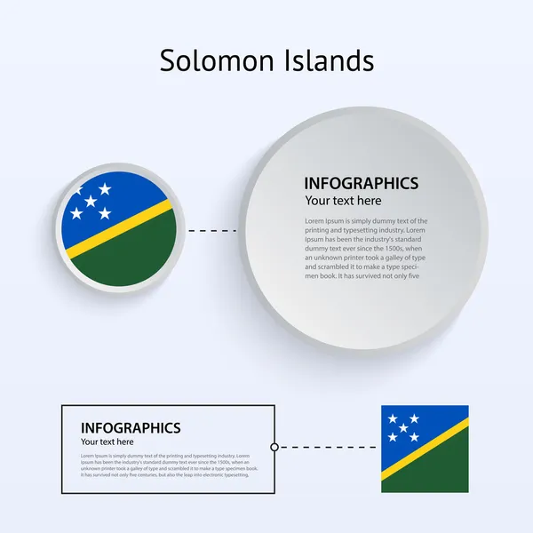 Solomon Islands Country Set of Banners. — Stock Vector