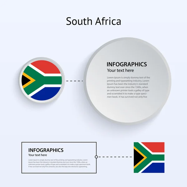 Afrique du Sud Ensemble de bannières pays . — Image vectorielle