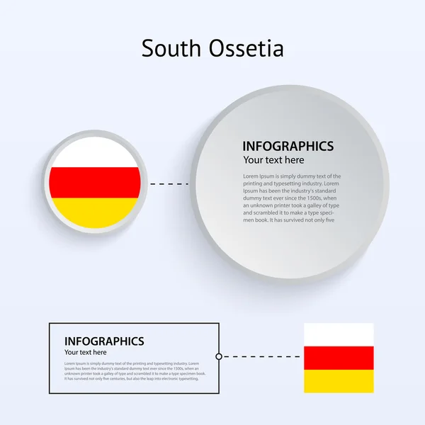 Osetia del Sur Country Set de Banners . — Archivo Imágenes Vectoriales