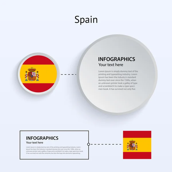 Spanien Land Reihe von Fahnen. — Stockvektor