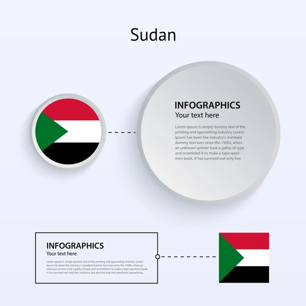 Sudan kraju zestaw bannerów. — Wektor stockowy