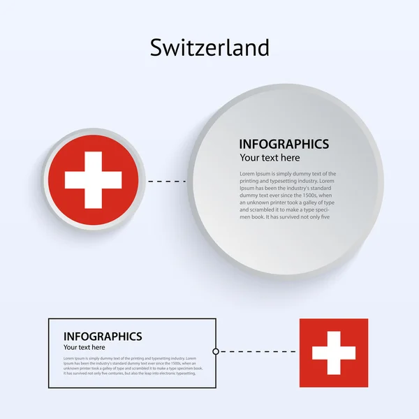 Zwitserland land set van banners. — Stockvector