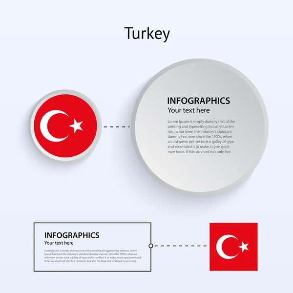 Türkei Land Reihe von Fahnen. — Stockvektor