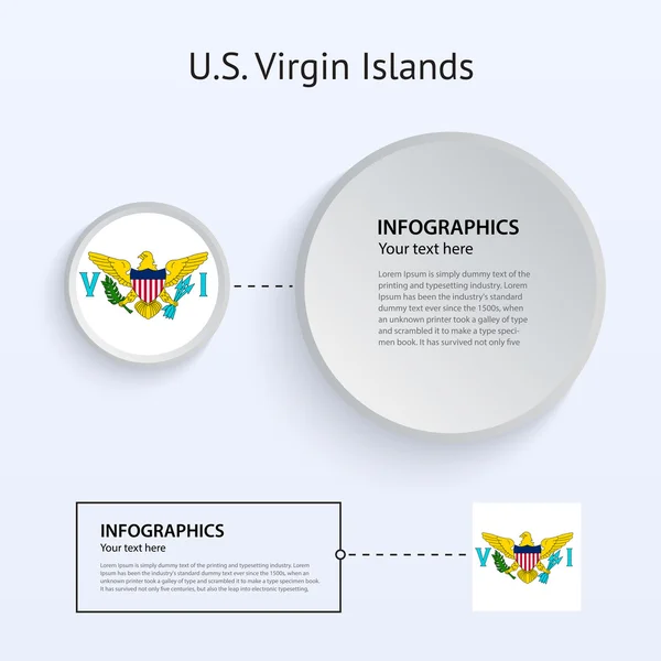 Ilhas Virgens Americanas Conjunto de Banners . —  Vetores de Stock
