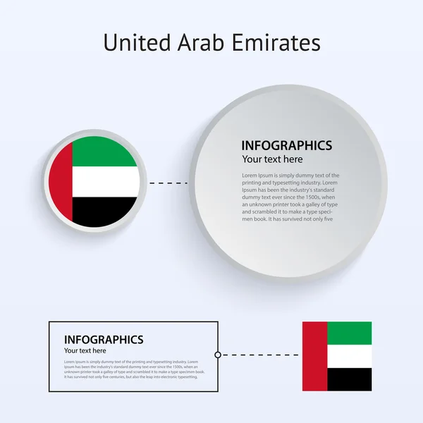 Birleşik Arap Emirlikleri ülke set afiş. — Stok Vektör