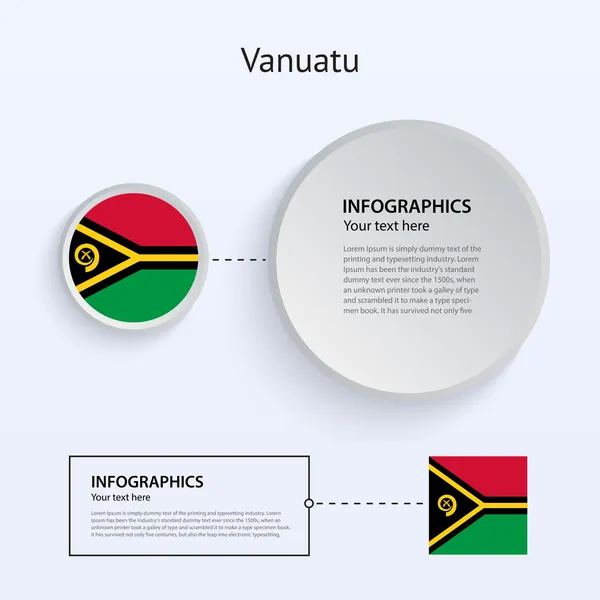 Vanuatu Paese Set di banner . — Vettoriale Stock