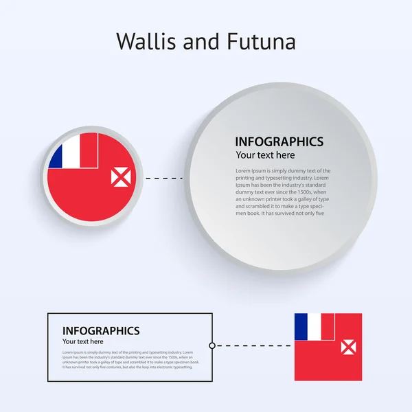 Wallis og Futuna Country sæt bannere . – Stock-vektor