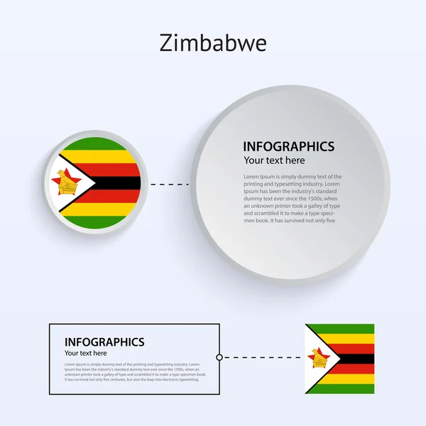 Zimbabwe Country Set of Banners. — Stock Vector