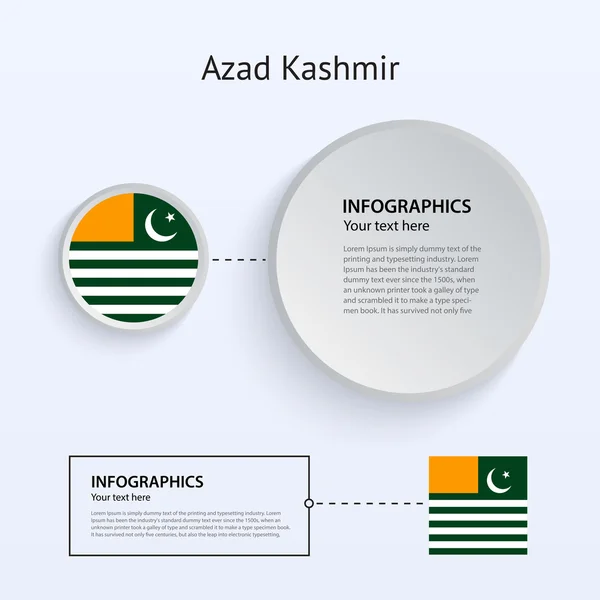 Azad Kashmir Country Set de Banners . — Archivo Imágenes Vectoriales