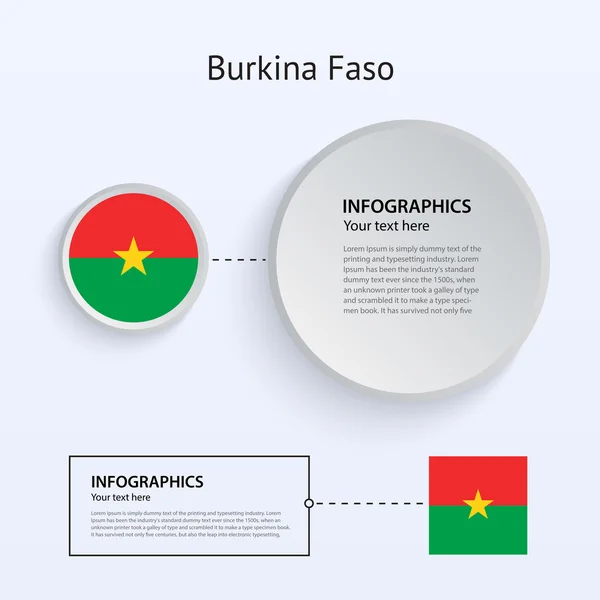 Burkina Faso Country Set of Banners. — Stock Vector