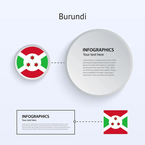 Burundi Ensemble de bannières de pays . — Image vectorielle