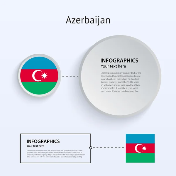 Azerbaijan Country Set of Banners. — Stock Vector
