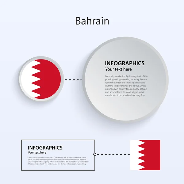 Bahrein (Bahrain) land set van banners. — Stockvector