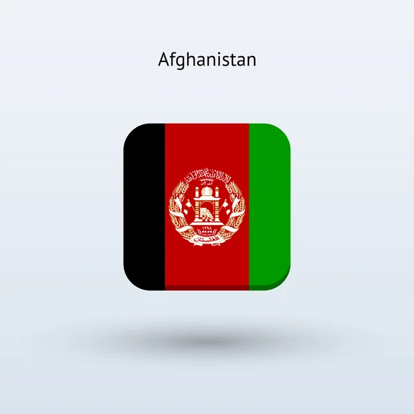 Het pictogram van de vlag van Afghanistan — Stockvector