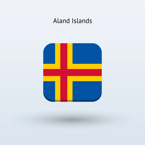 Ikona příznaku Alandské ostrovy — Stockový vektor