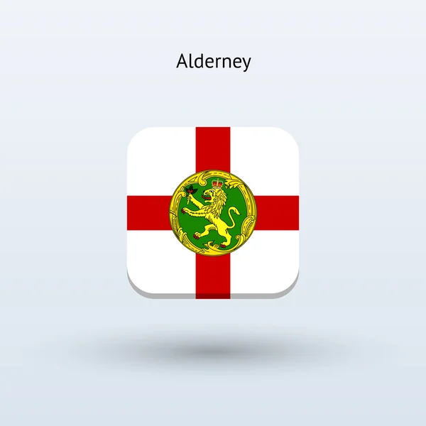 Icono de bandera de Alderney — Vector de stock