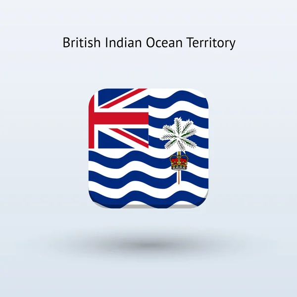 Icona della bandiera del territorio britannico dell'Oceano Indiano — Vettoriale Stock