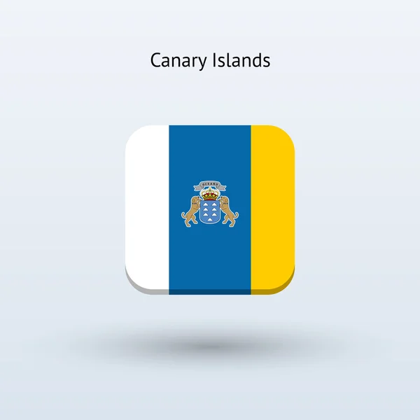 Icône drapeau des îles Canaries — Image vectorielle